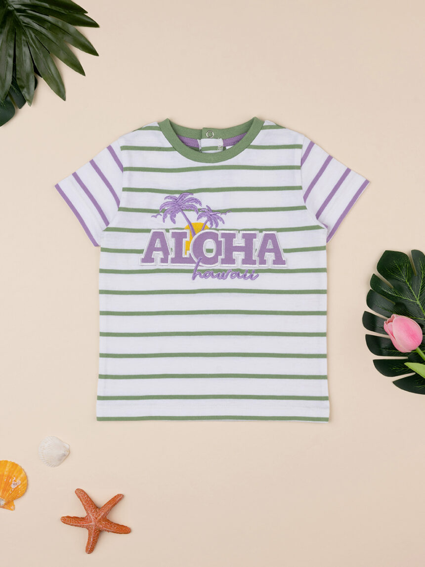 βρεφικό t-shirt ριγέ aloha για αγόρι - Prénatal