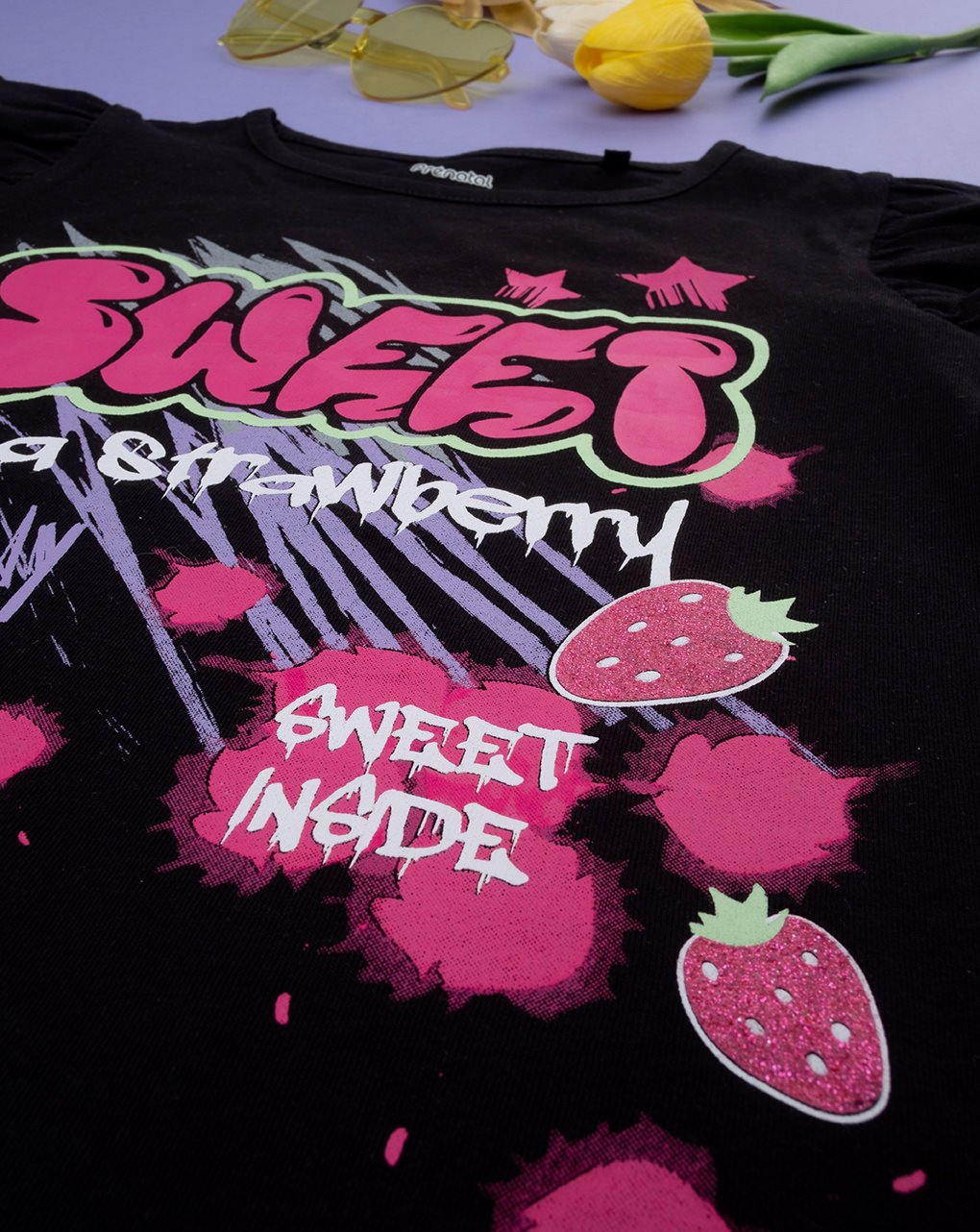 παιδικό t-shirt μαύρο sweet για κορίτσι - Prénatal