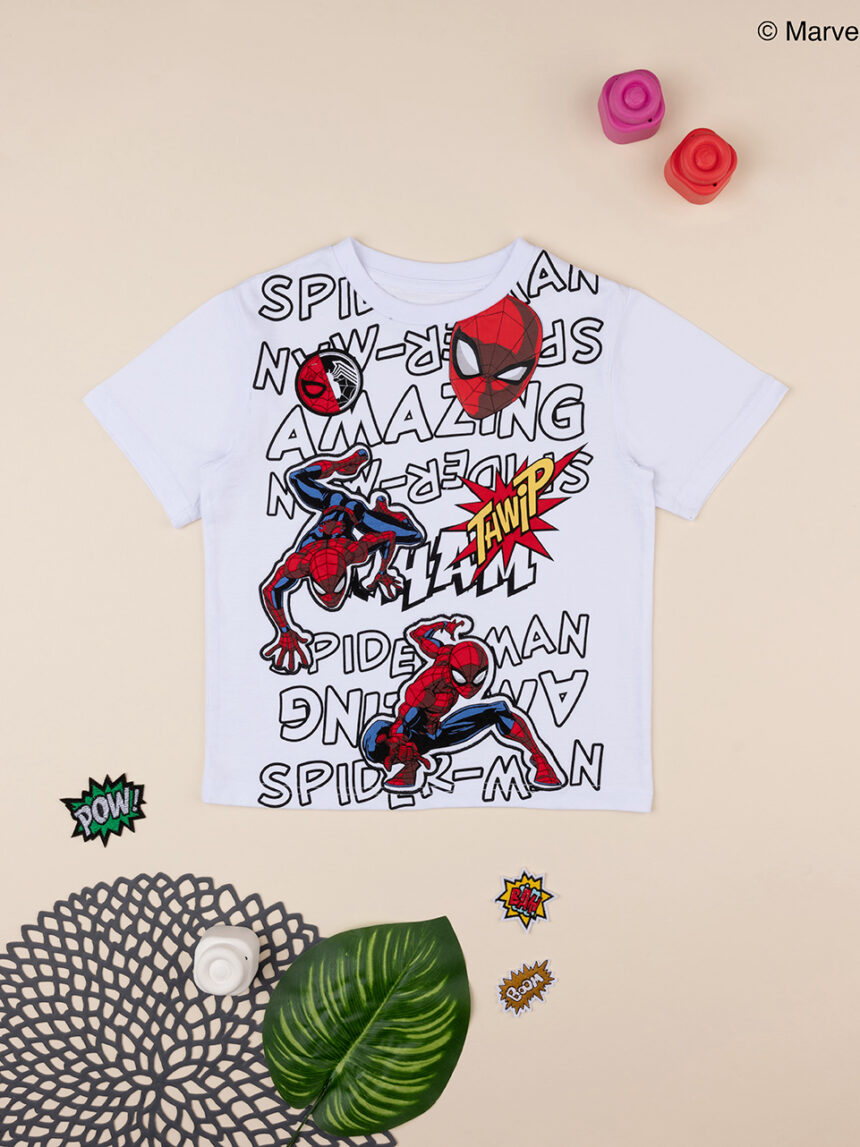 παιδικό t-shirt λευκό με το spiderman για αγόρι - Prénatal