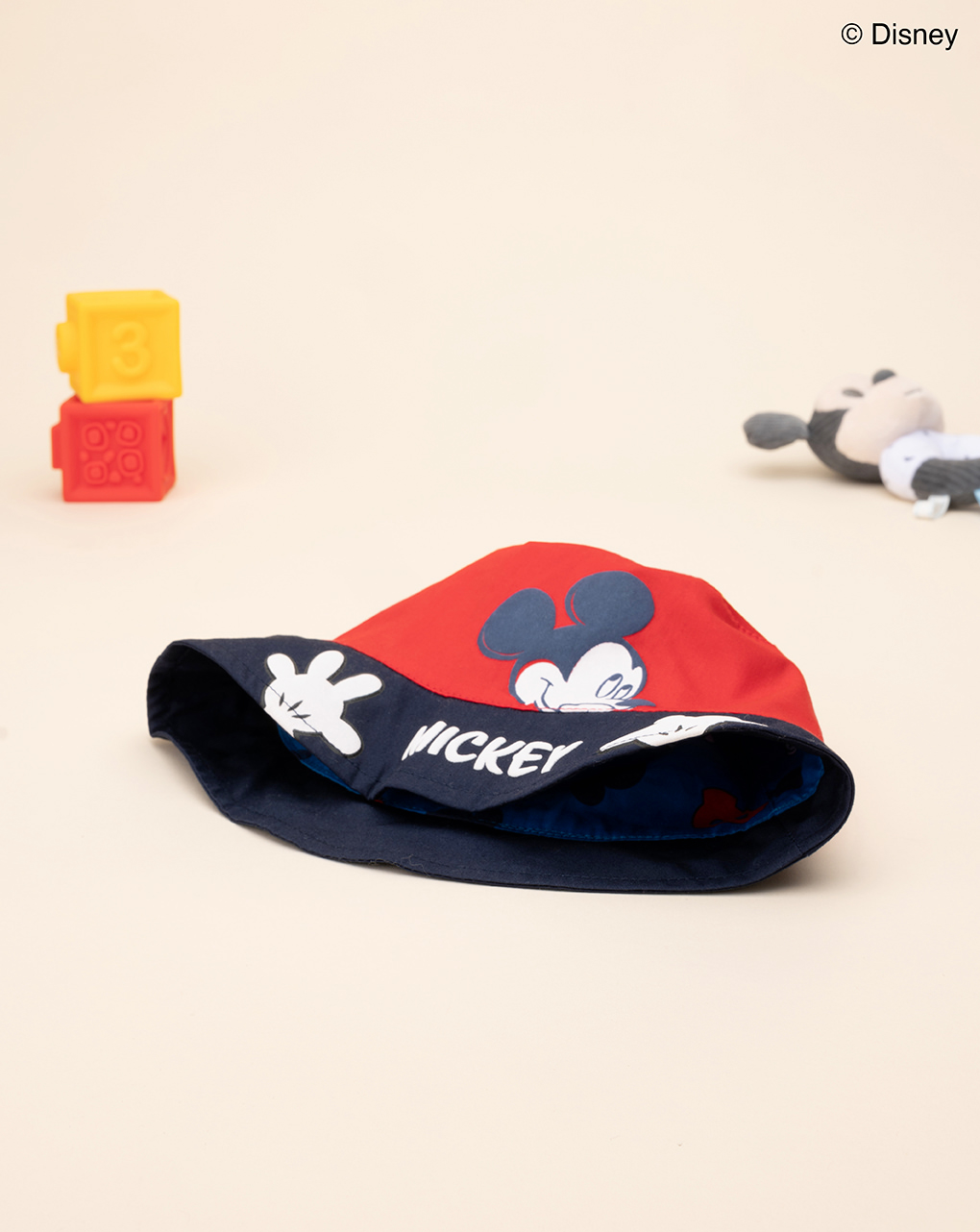 βρεφικό καπέλο ψαρά διπλής όψης με το mickey για αγόρι - Prénatal