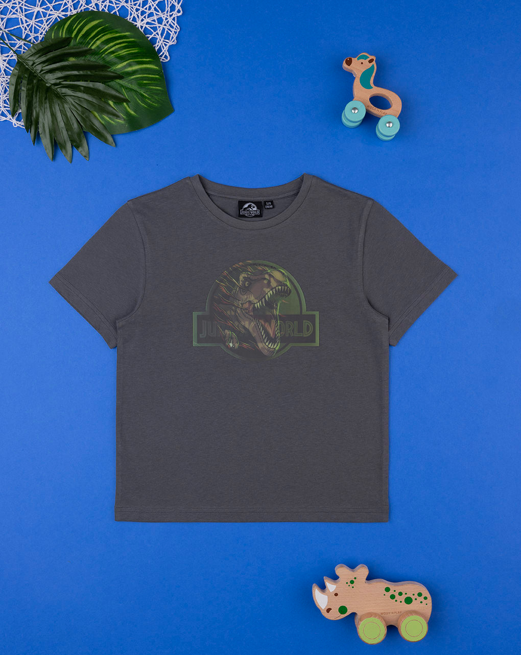 παιδικό t-shirt γκρι jurassic world για αγόρι