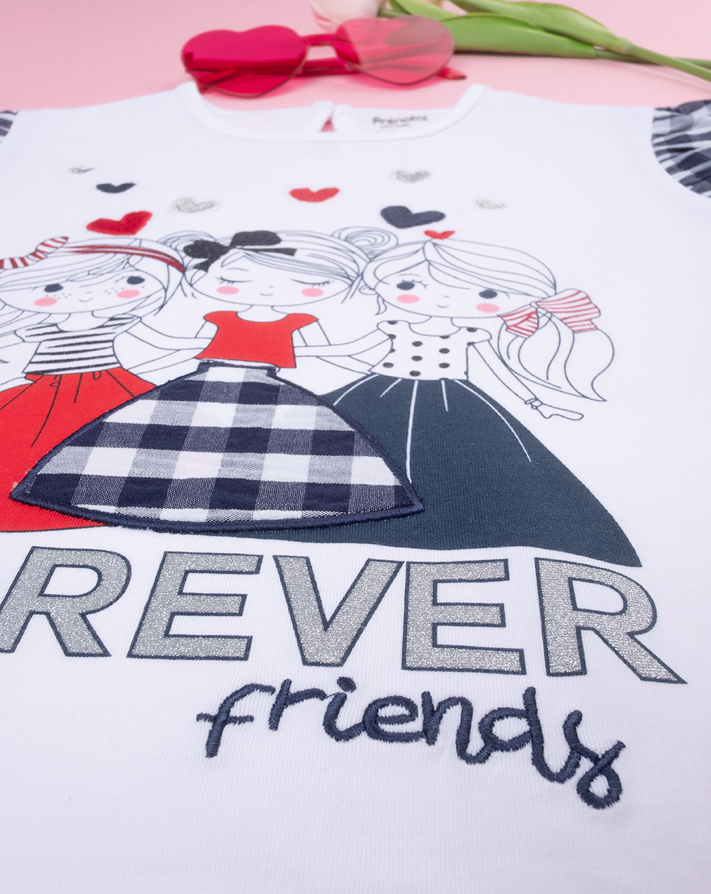 παιδικό t-shirt λευκό forever friends για κορίτσι - Prénatal