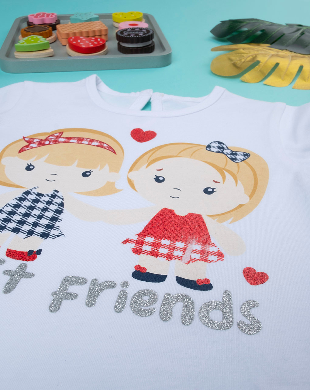 βρεφικό t-shirt λευκό best friends για κορίτσι - Prénatal