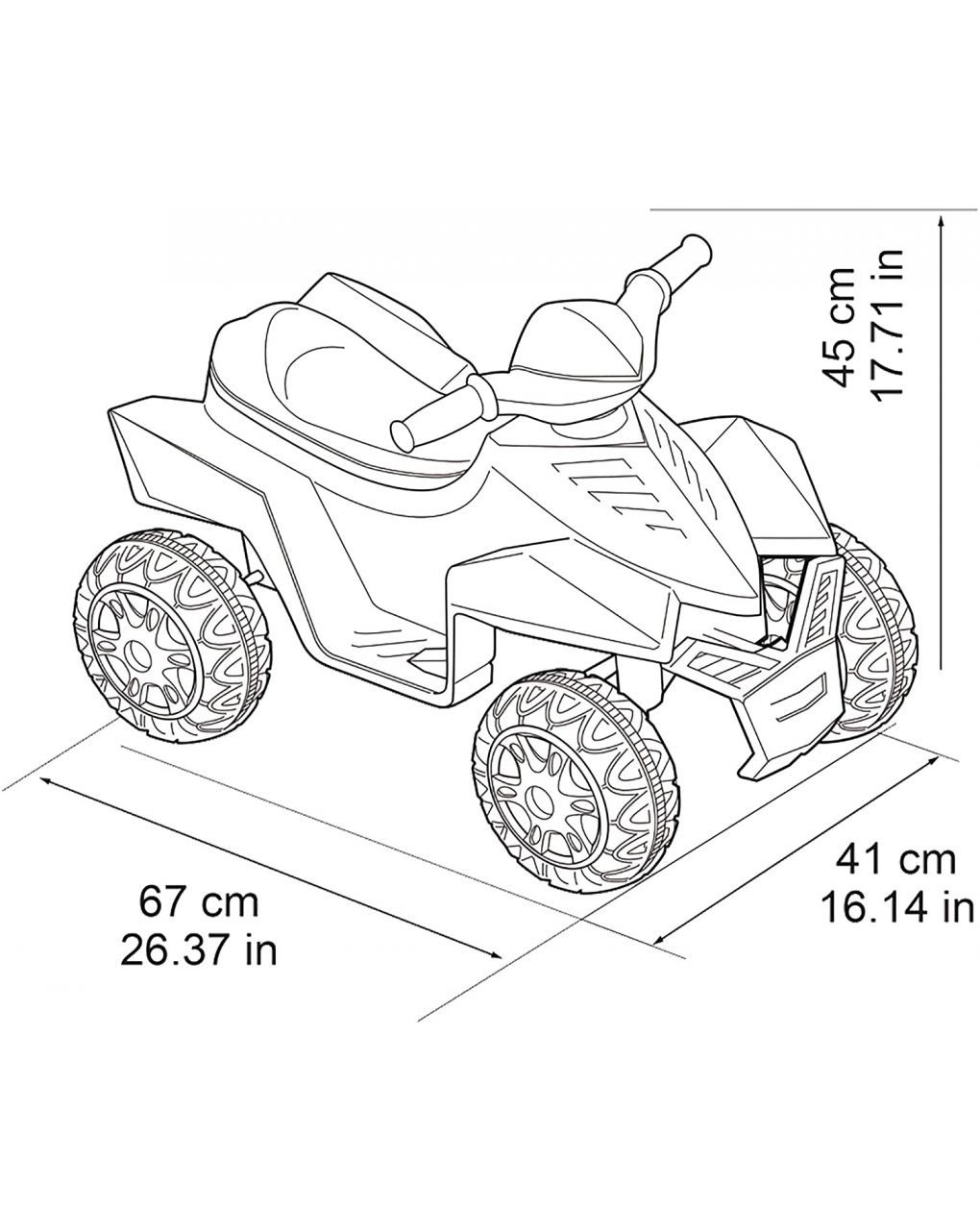 Feber παιδική ηλεκτροκίνητη γουρούνα quad 6v κόκκινη - Feber