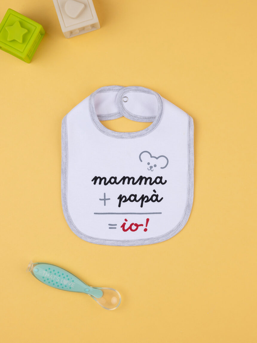 βρεφική σαλιάρα λευκή οικογένεια unisex - Prénatal