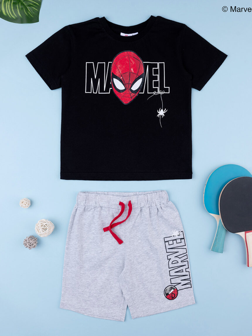 παιδικό σετ t-shirt και βερμούδα spiderman για αγόρι - Prénatal