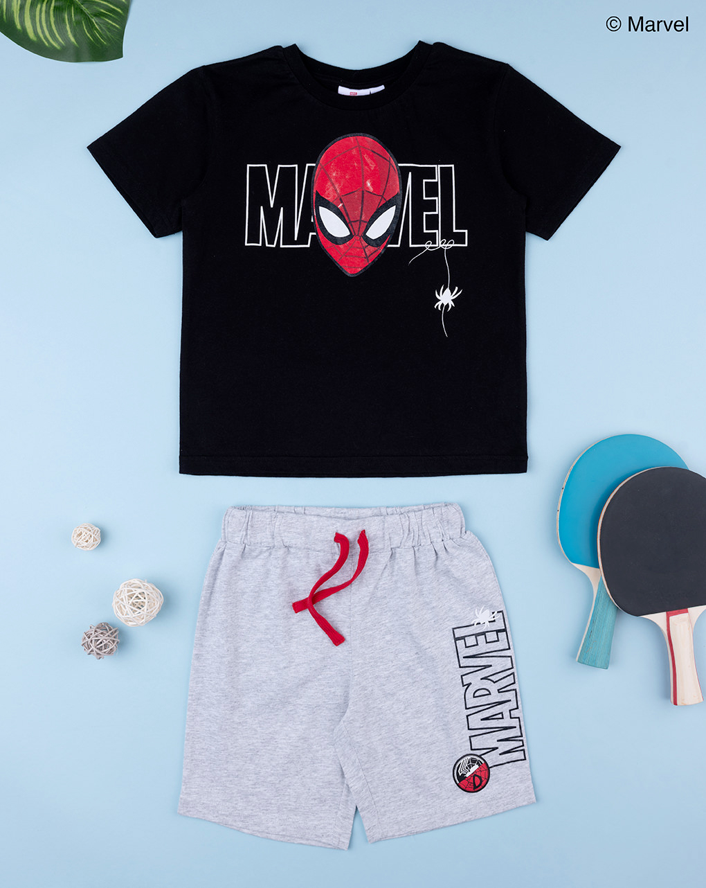 παιδικό σετ t-shirt και βερμούδα spiderman για αγόρι