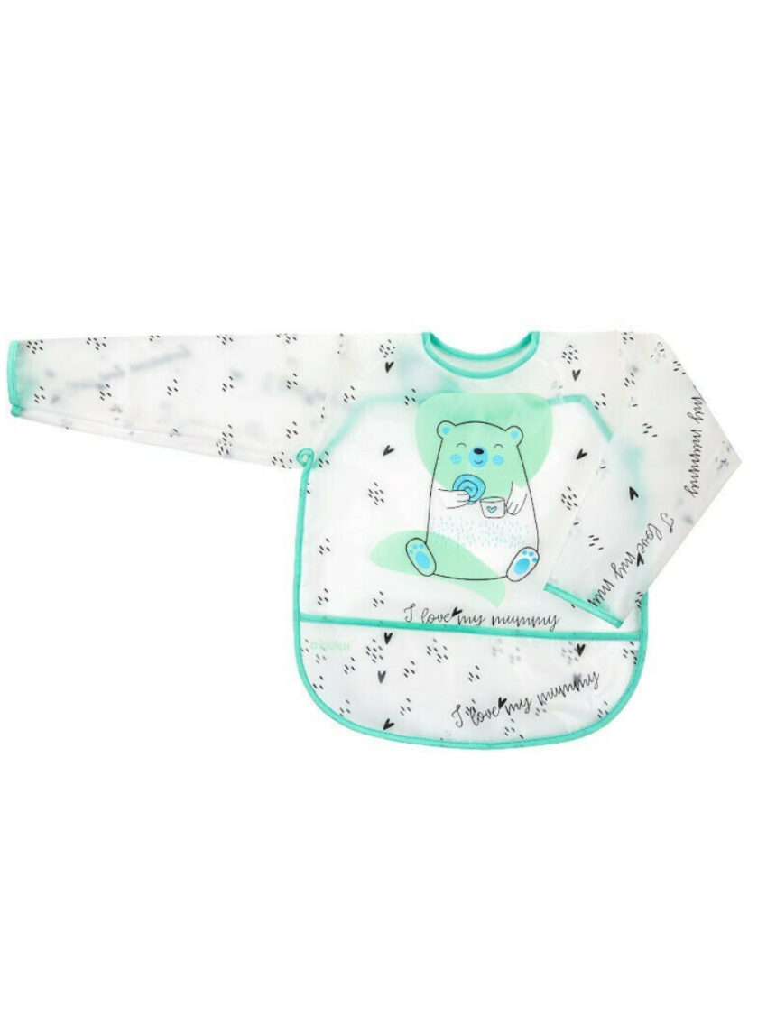 Baby  long-sleeved apron with velcro closure - Akuku