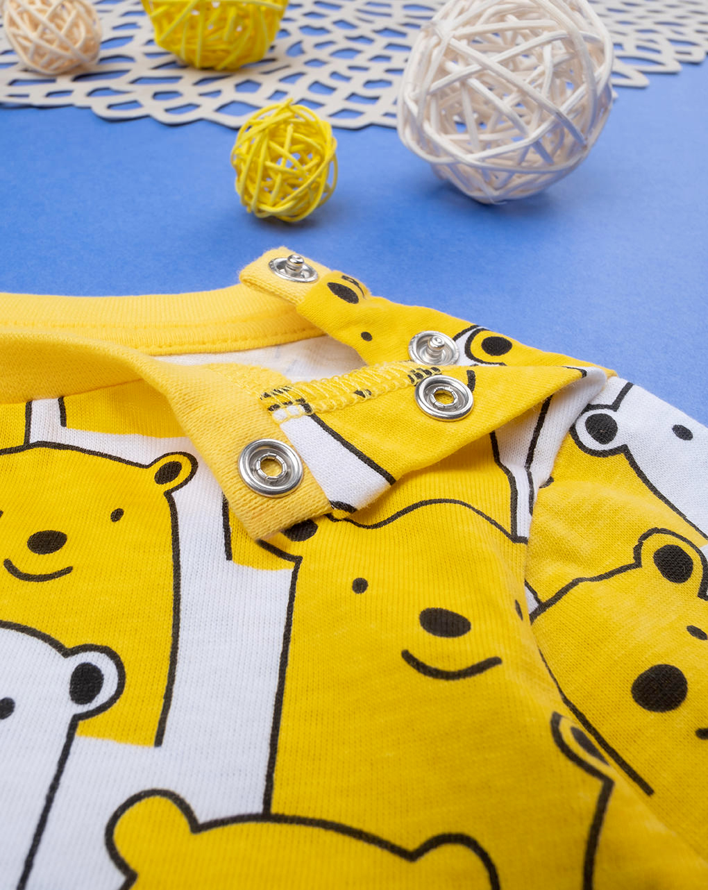 βρεφικό t-shirt κίτρινο με αρκουδάκια για αγόρι - Prénatal