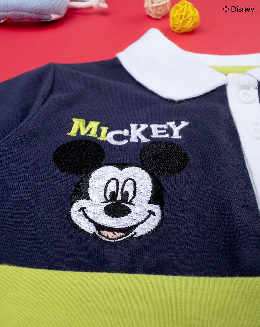 βρεφική μπλούζα πόλο ριγέ με το mickey για αγόρι - Prénatal