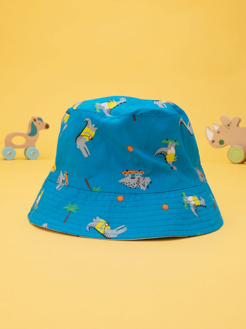 βρεφικό καπέλο ψαρά διπλής όψης με ζώα για αγόρι - Prénatal