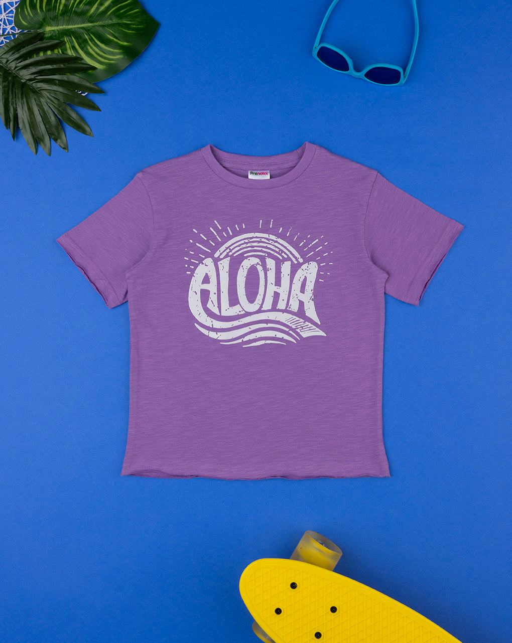 παιδικό t-shirt λιλά aloha για αγόρι - Prénatal