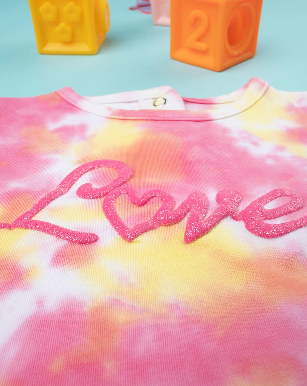 βρεφικό t-shirt tie&dye love για κορίτσι - Prénatal