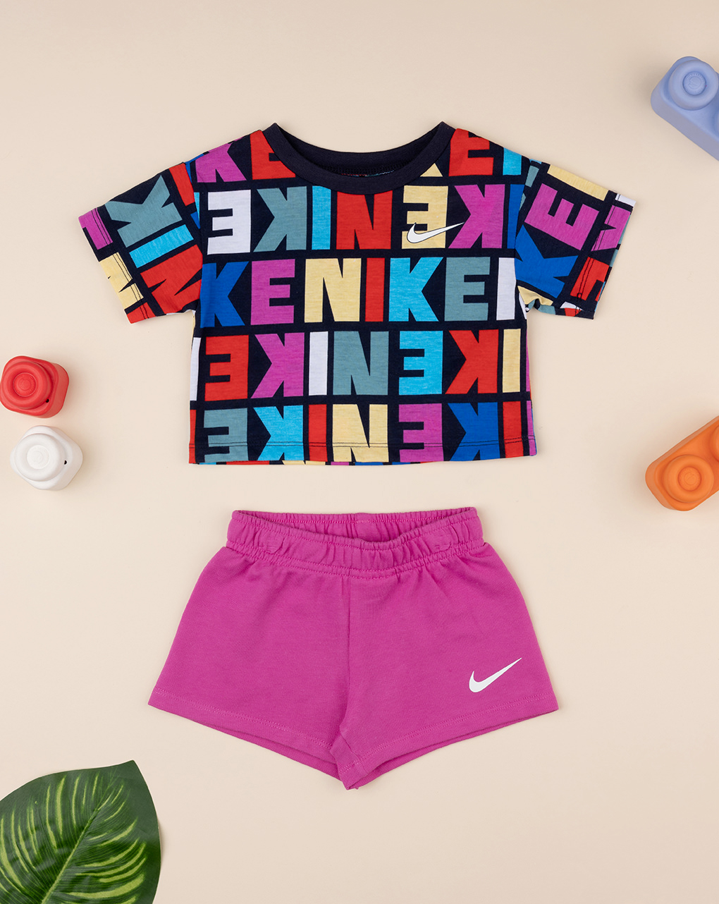 Nike αθλητικό σετ t-shirt και σορτσάκι 16k551-a9x για κορίτσι - Nike