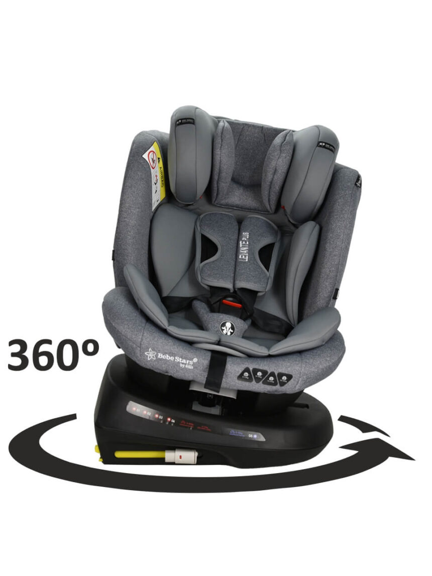 Bebe stars κάθισμα αυτοκινήτου levante plus isofix 360° grey - Bebe Stars