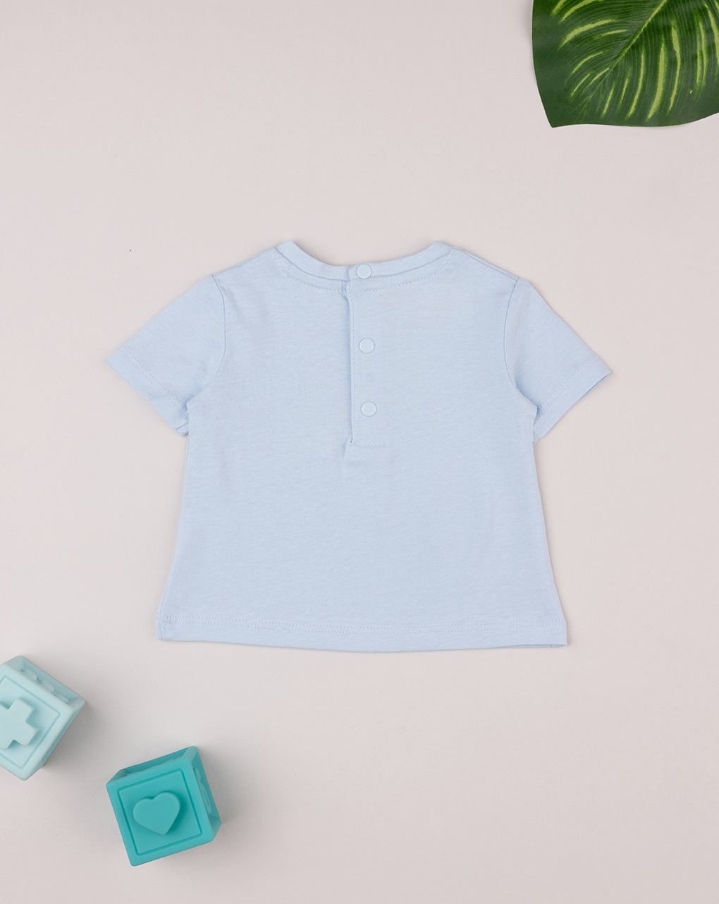 βρεφικό t-shirt γαλάζιο με τσέπη για αγόρι - Prénatal