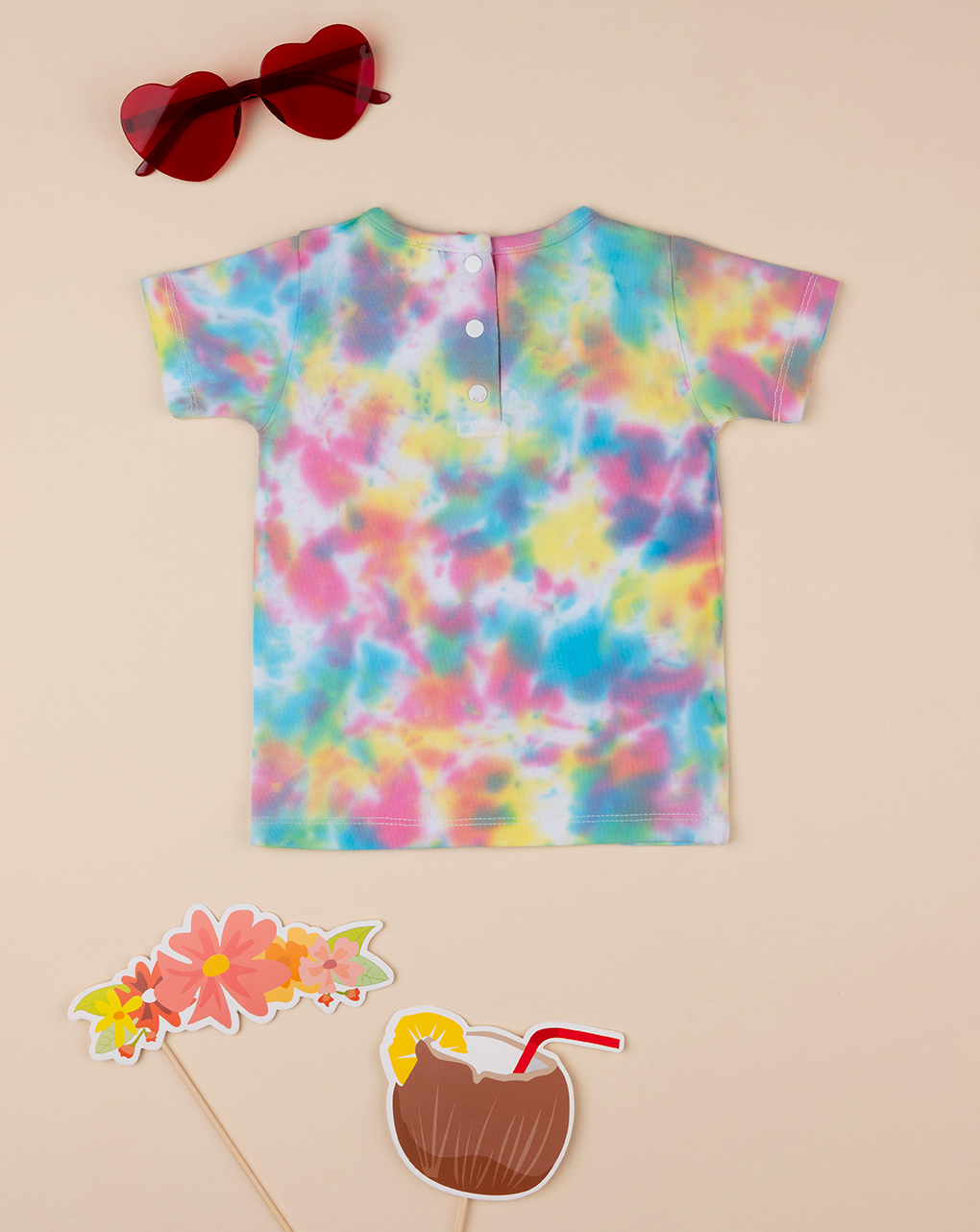 βρεφικό t-shirt tie&dye πολύχρωμο love για κορίτσι - Prénatal