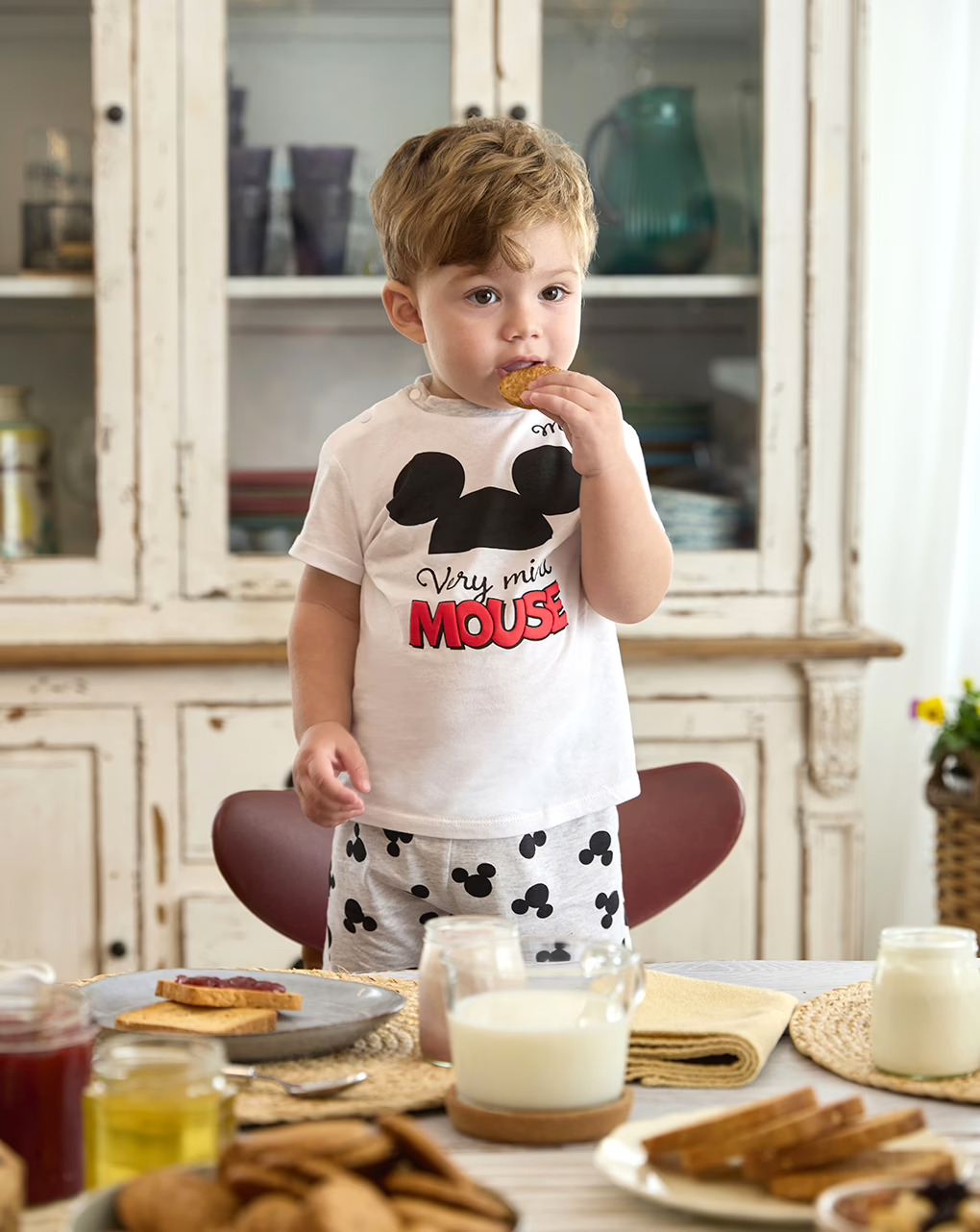 βρεφική πιτζάμα κοντή με το mickey mini me για αγόρι - Prénatal