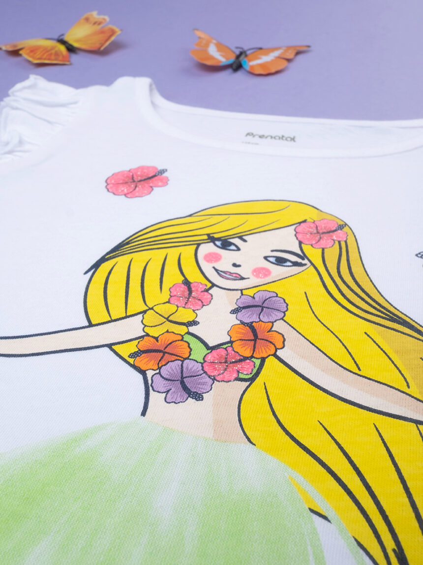 παιδική αμάνικη μπλούζα λευκή hawaii για κορίτσι - Prénatal