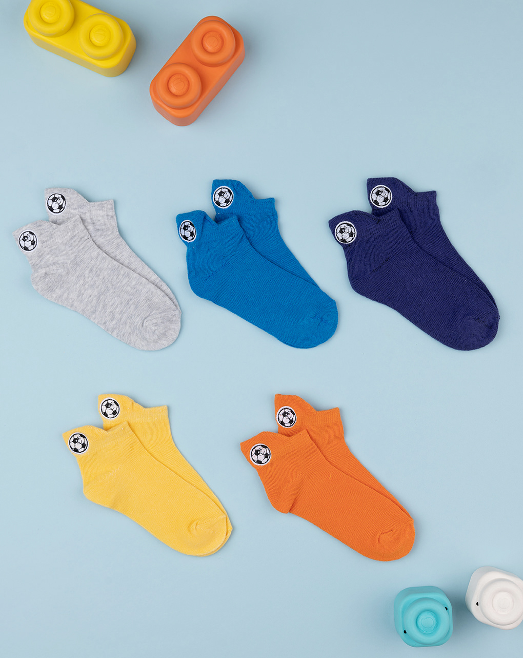 παιδικές κάλτσες με μπάλες πακέτο x5 για αγόρι - Prénatal