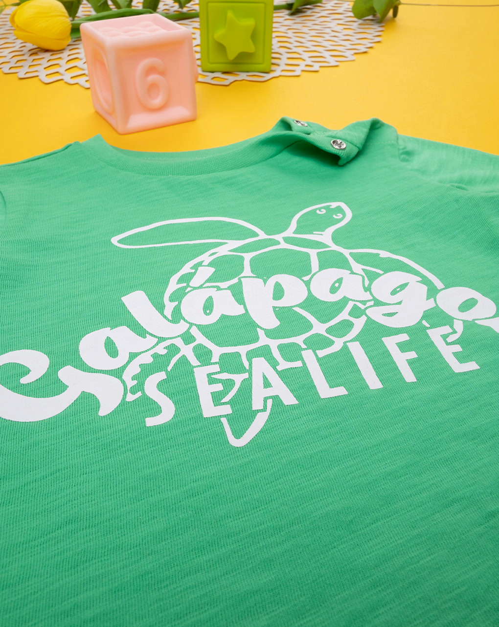 βρεφικό t-shirt πράσινο galapagos για αγόρι - Prénatal