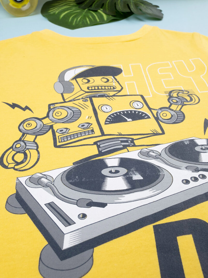 παιδικό t-shirt κίτρινο με ρομπότ για αγόρι - Prénatal
