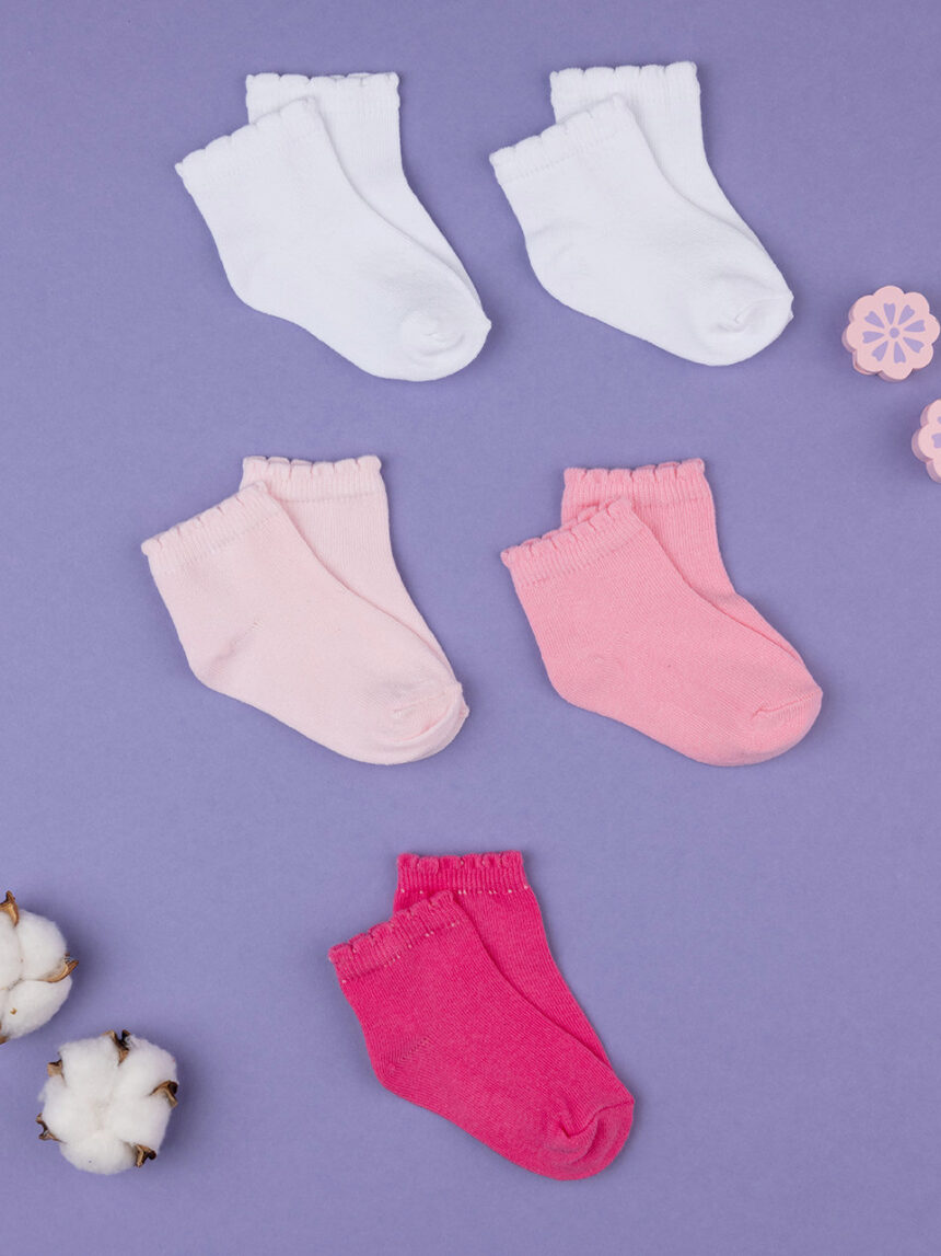 βρεφικές κάλτσες πακέτο x5 για κορίτσι - Prénatal