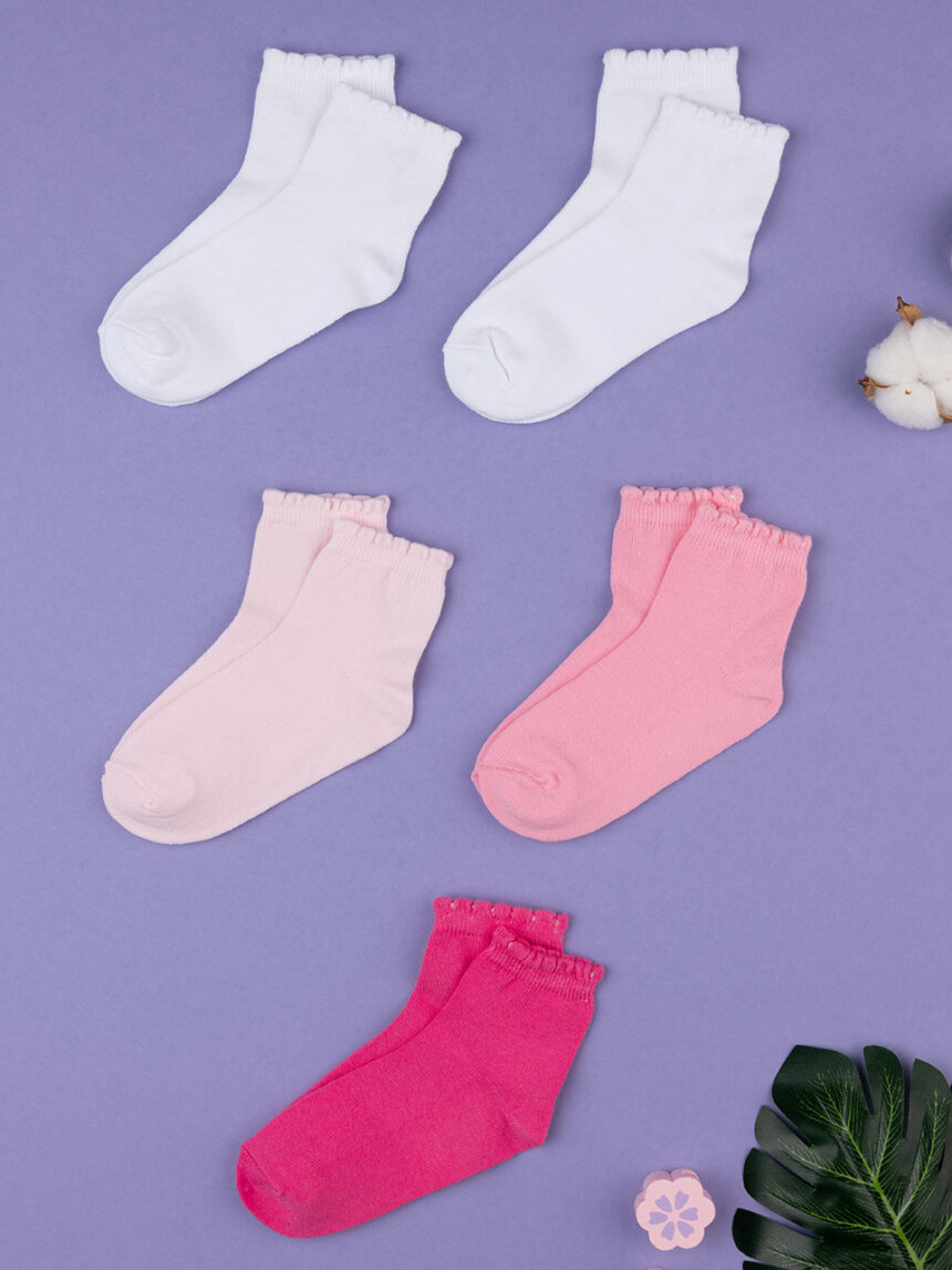 παιδικές κάλτσες πακέτο x5 για κορίτσι - Prénatal