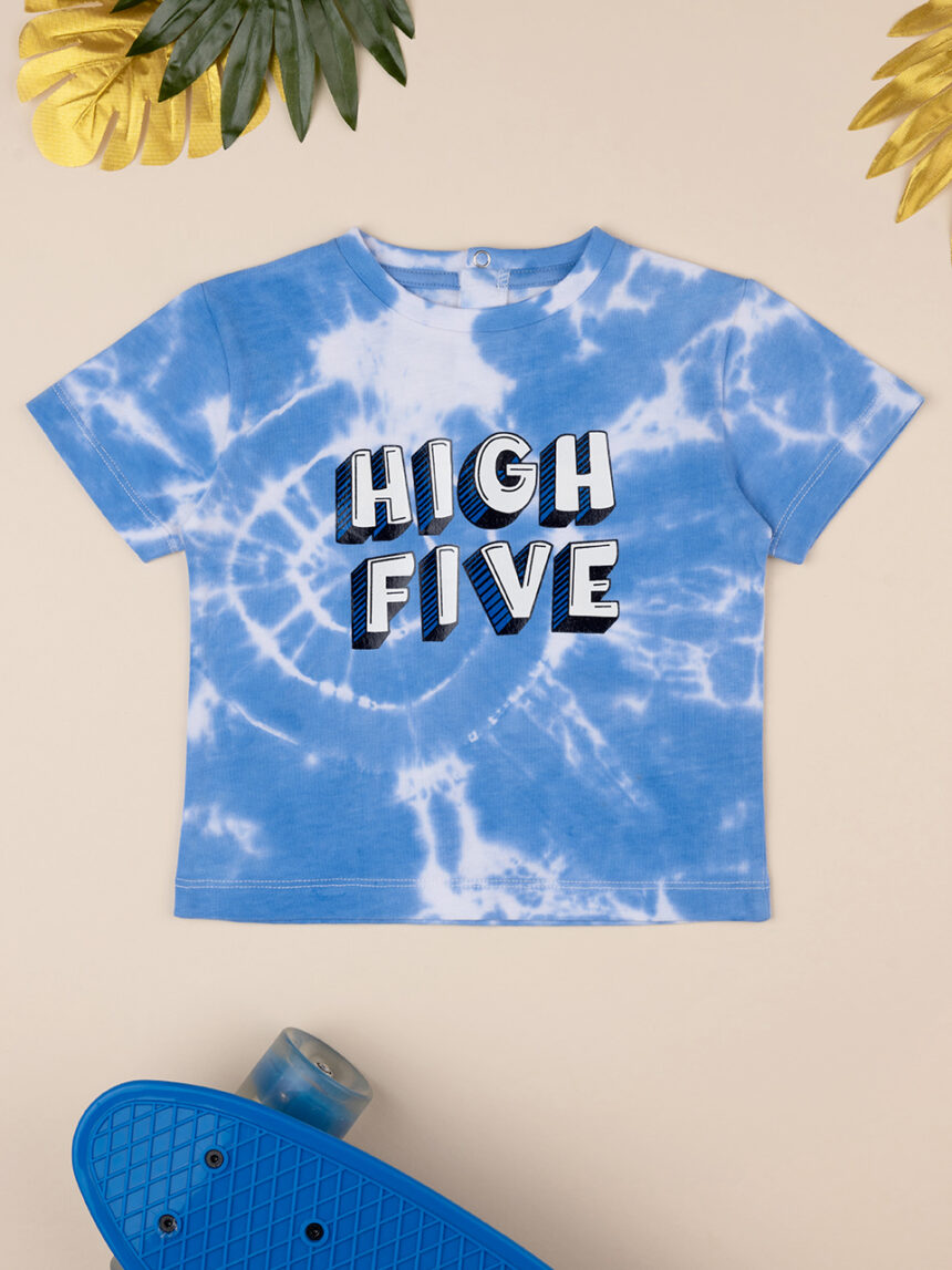 βρεφικό t-shirt tie&dye high five για αγόρι - Prénatal