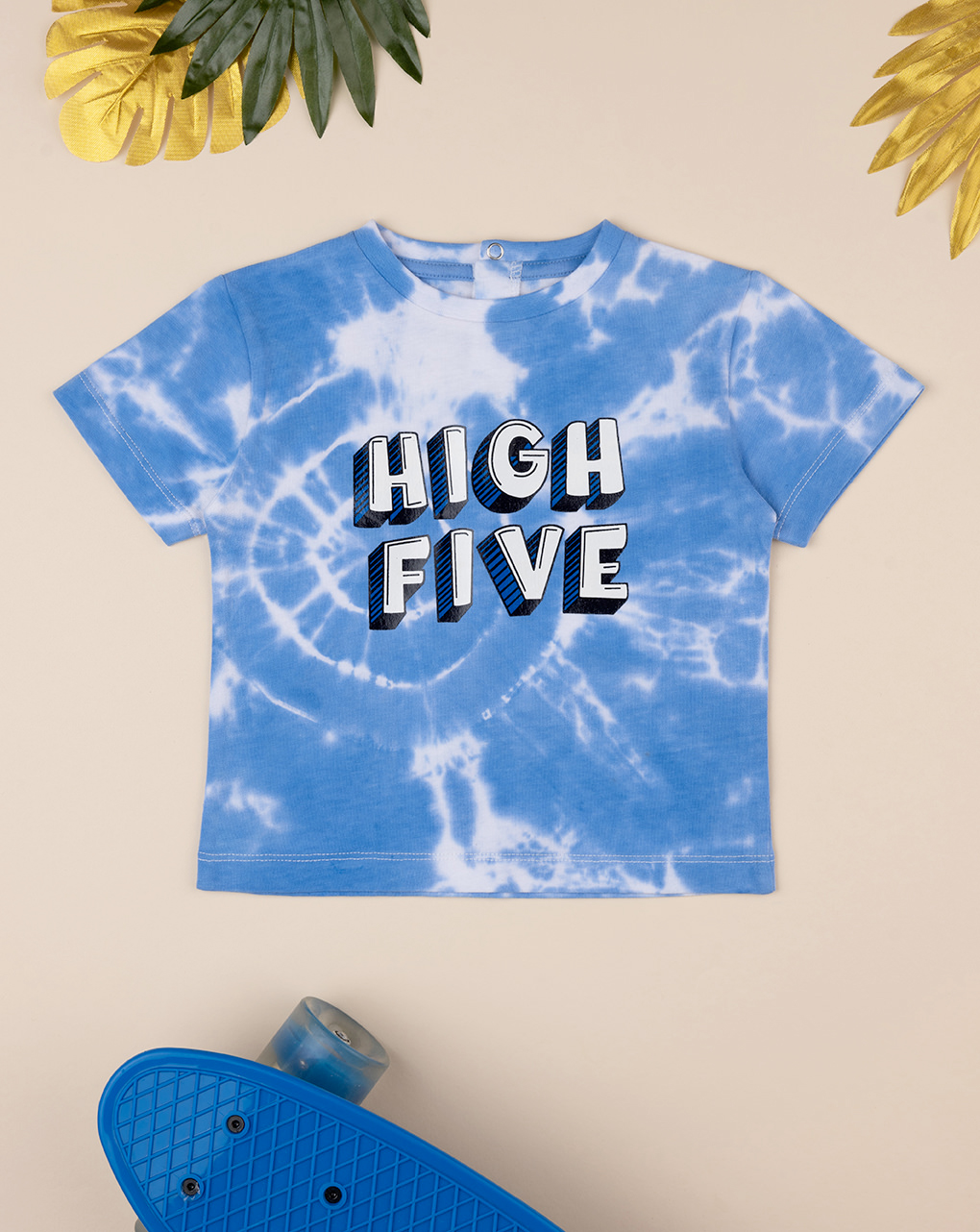 βρεφικό t-shirt tie&dye high five για αγόρι - Prénatal