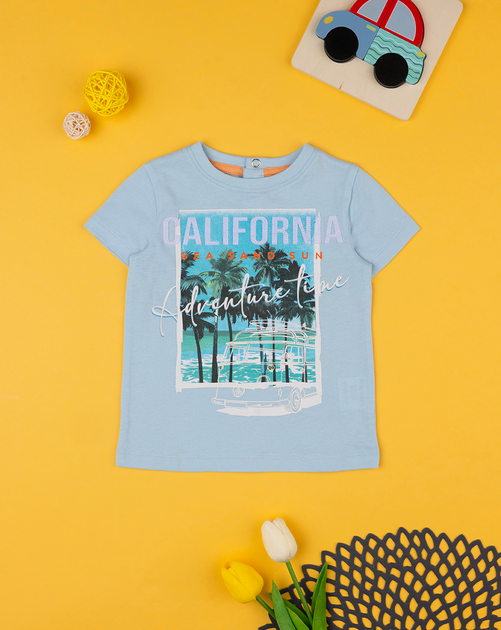 βρεφικό t-shirt γαλάζιο california για αγόρι - Prénatal