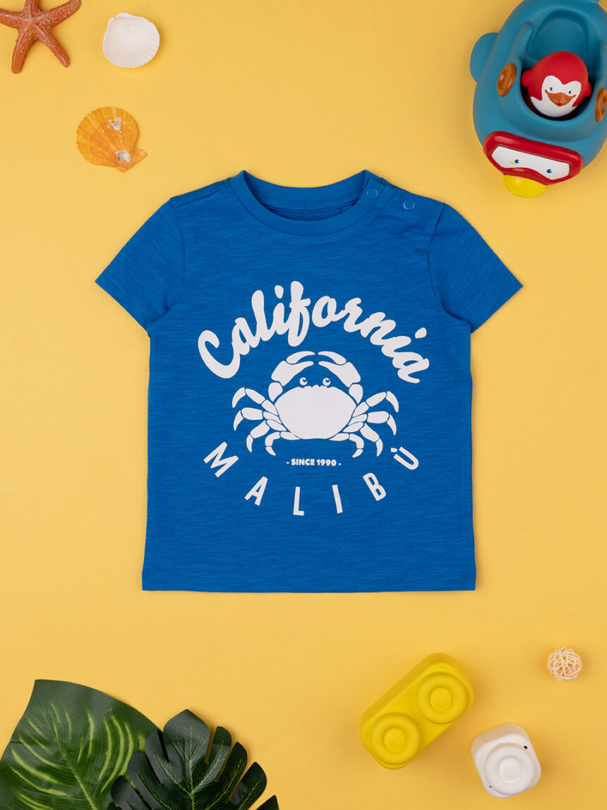 βρεφικό t-shirt μπλε california για αγόρι - Prénatal
