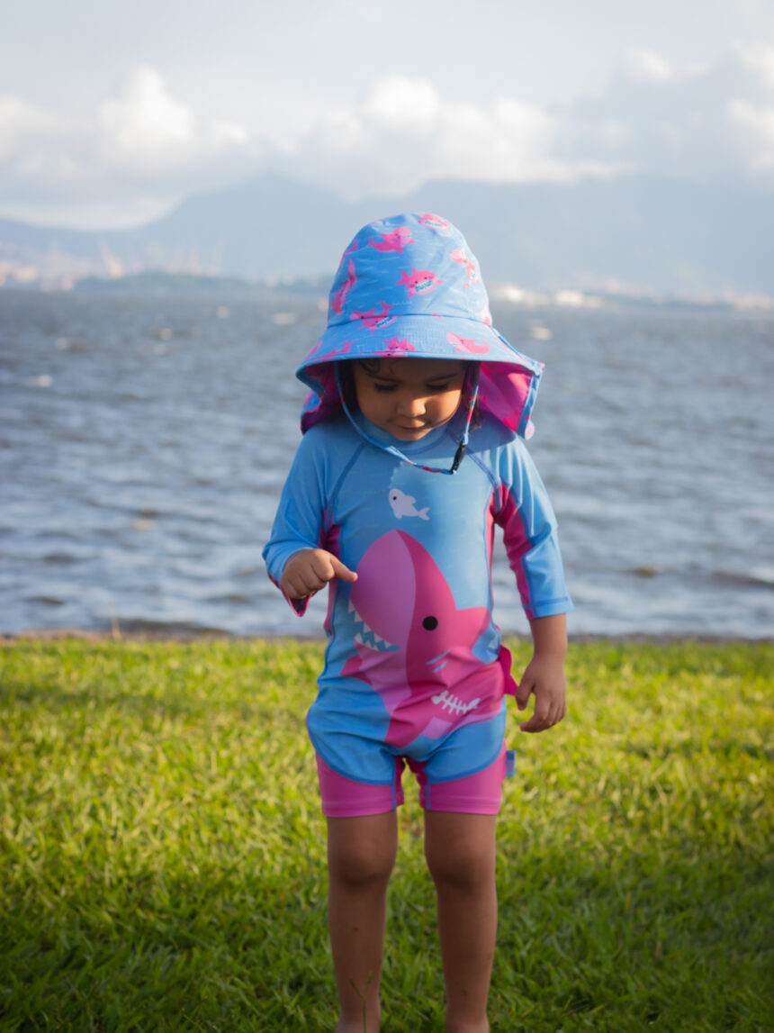 Zoocchini surf suit upf50 pink shark για κορίτσι - Zoocchini