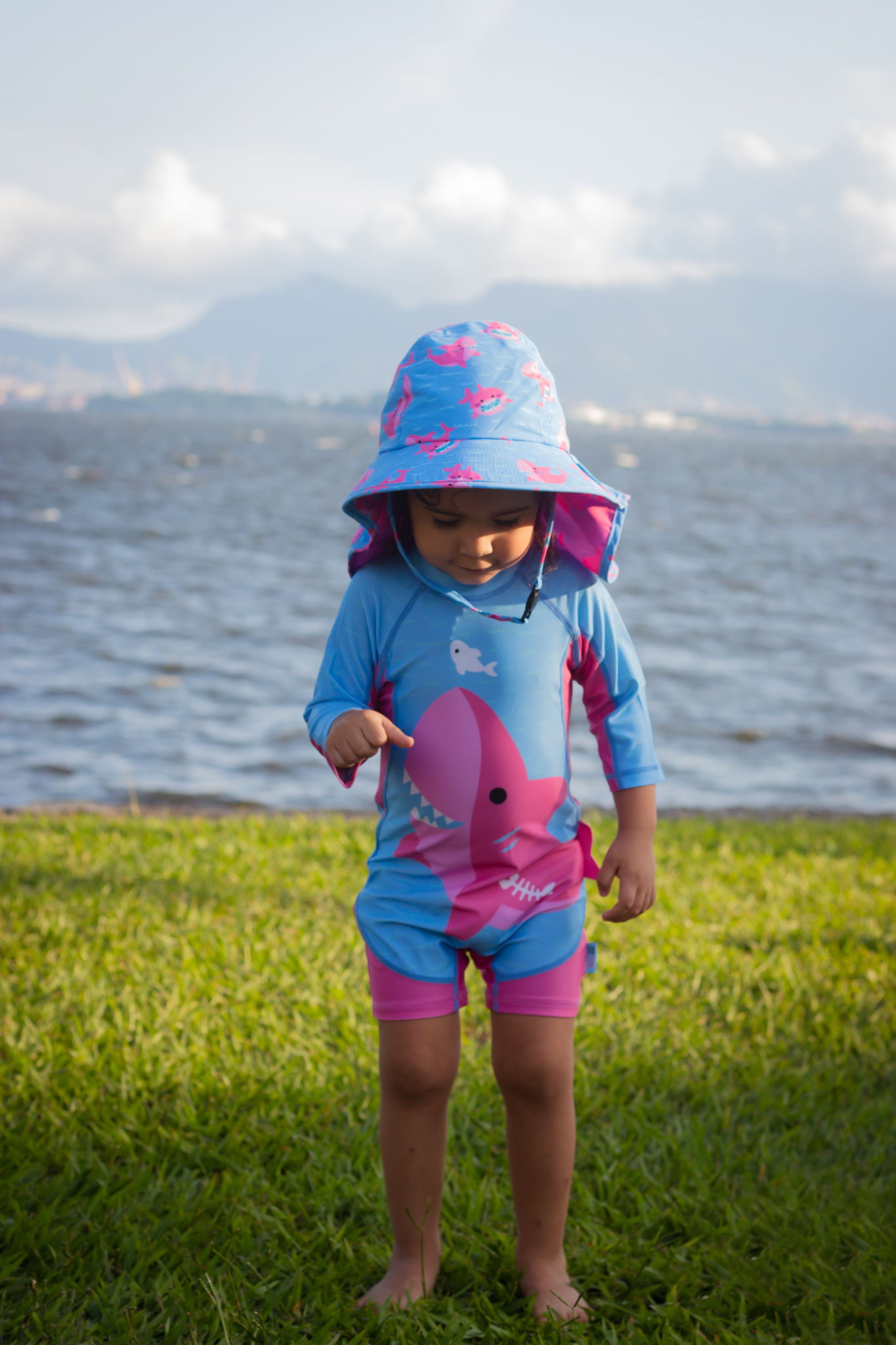 Zoocchini surf suit upf50 pink shark για κορίτσι - Zoocchini