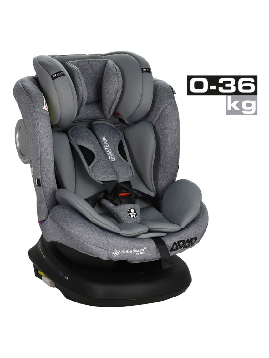 Bebe stars κάθισμα αυτοκινήτου levante plus isofix 360° grey - Bebe Stars