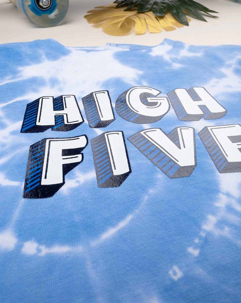 βρεφικό t-shirt tie&dye high five για αγόρι - Prénatal