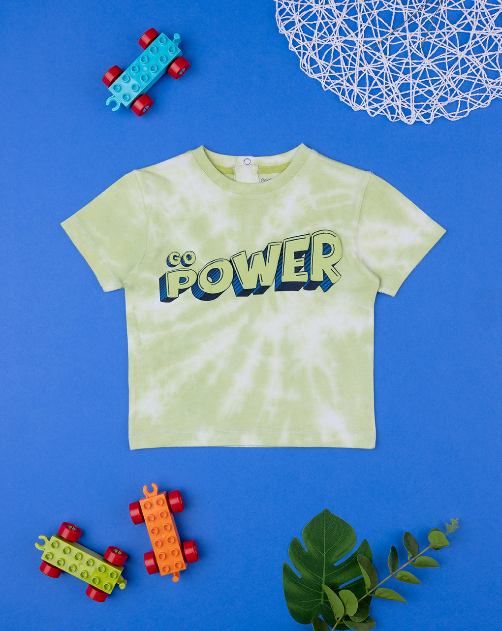 βρεφικό t-shirt tie&dye go power για αγόρι