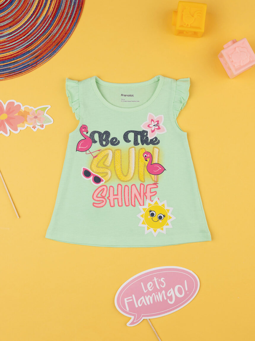 βρεφική αμάνικη μπλούζα φυστικί sunshine για κορίτσι - Prénatal