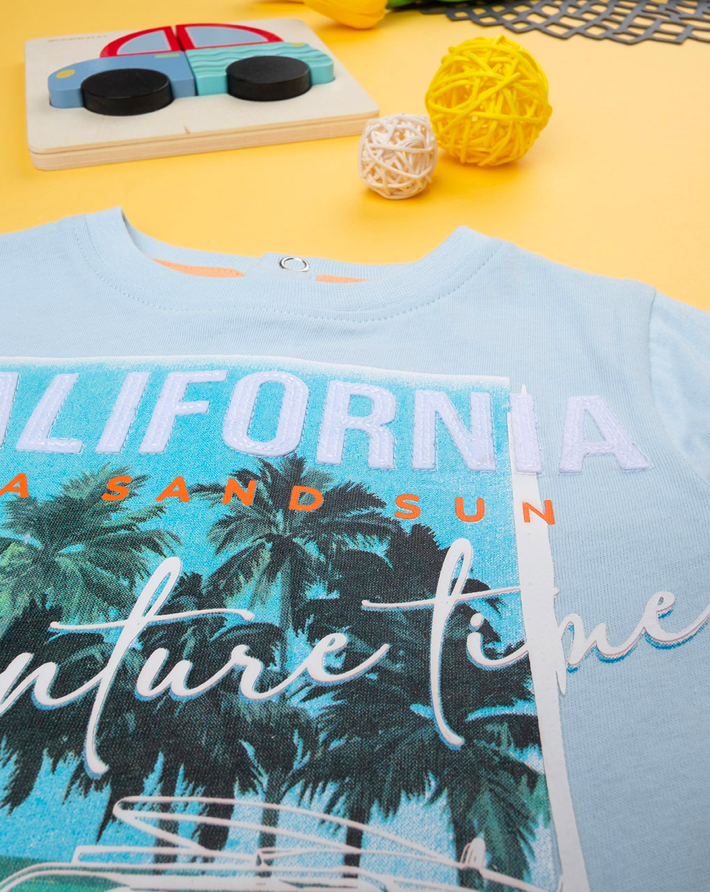 βρεφικό t-shirt γαλάζιο california για αγόρι - Prénatal