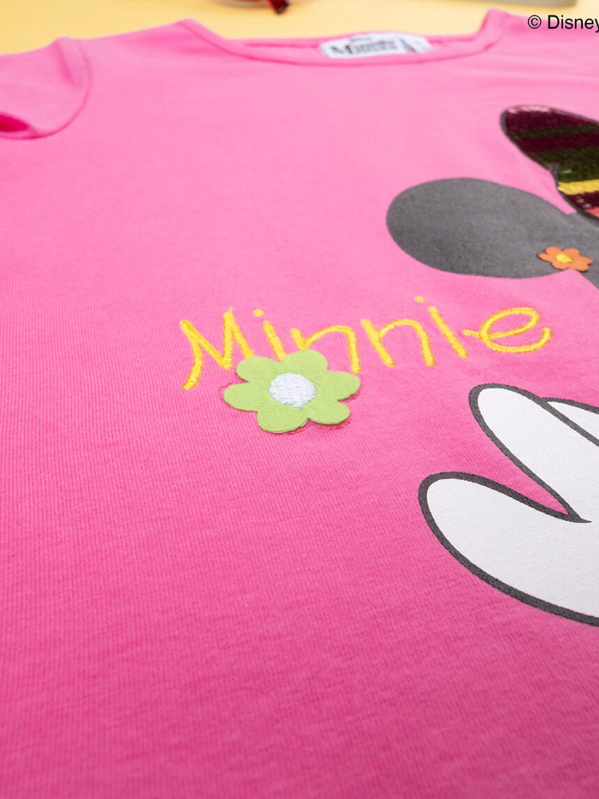 παιδικό t-shirt φούξια με τη minnie για κορίτσι - Prénatal