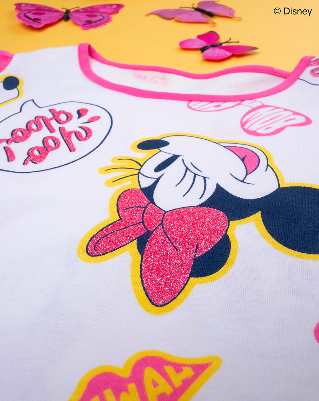 παιδικό σετ t-shirt και σορτσάκι με τη minnie για κορίτσι - Prénatal