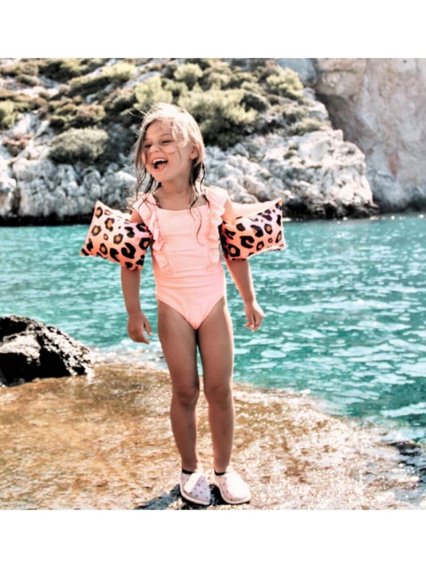 Swim essentials: μπρατσάκια 0-2 ετών "rose gold leopard" swe-2020se34 - Swim Essentials