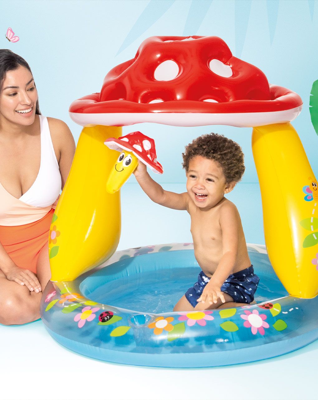 Intex φουσκωτή πισίνα mushroom baby pool 102x89εκ itx57114np - Intex