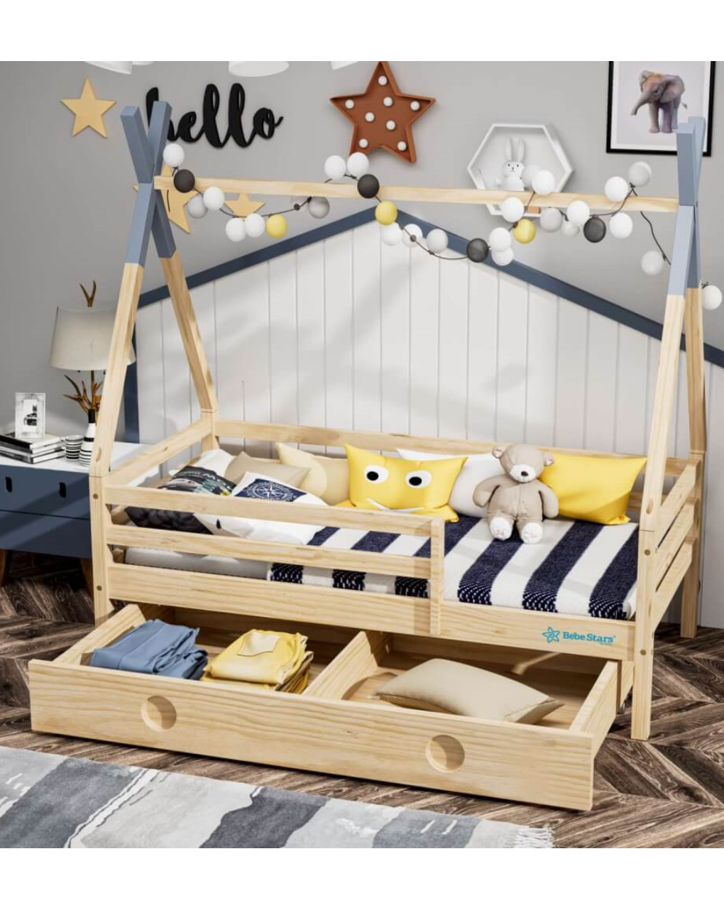 Bebe stars παιδικό κρεβάτι galaxy montessori - Bebe Stars