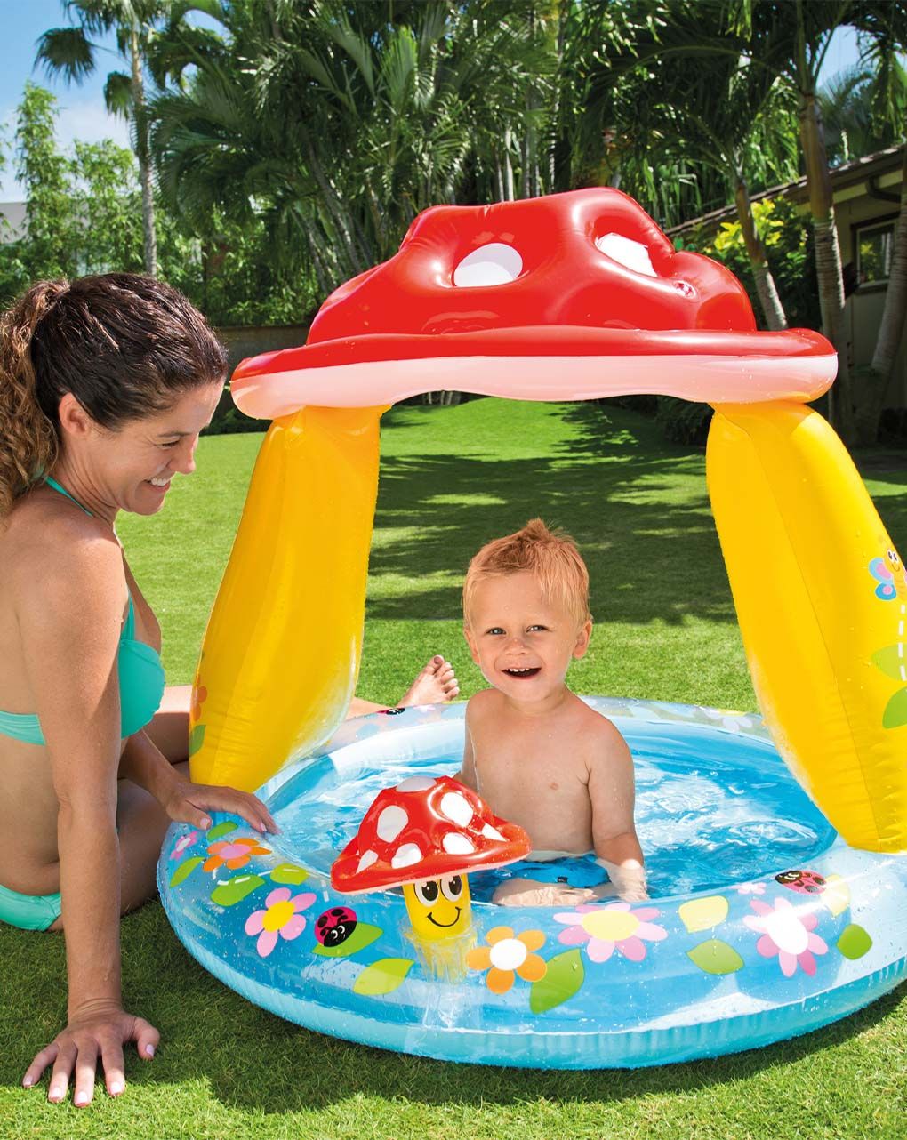 Intex φουσκωτή πισίνα mushroom baby pool 102x89εκ itx57114np - Intex