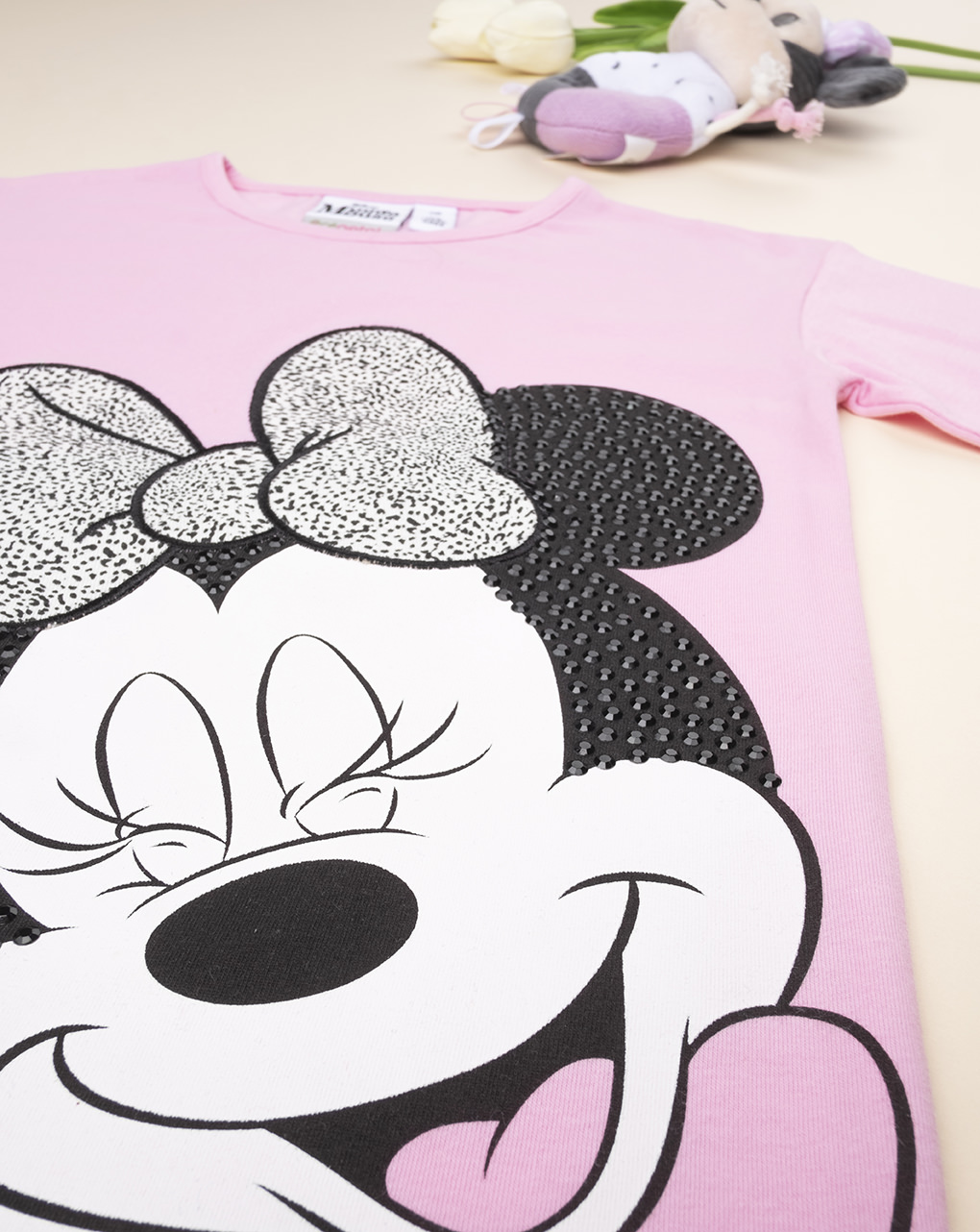παιδική μακρυμάνικη μπλούζα ροζ με τη minnie για κορίτσι - Prénatal