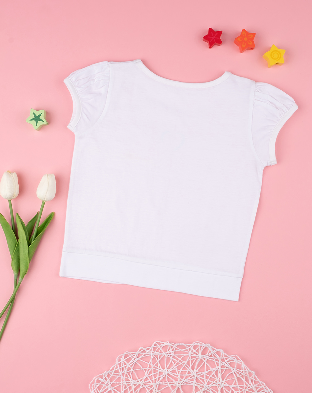παιδικό t-shirt με καρδούλα λευκό  για κορίτσι - Prénatal