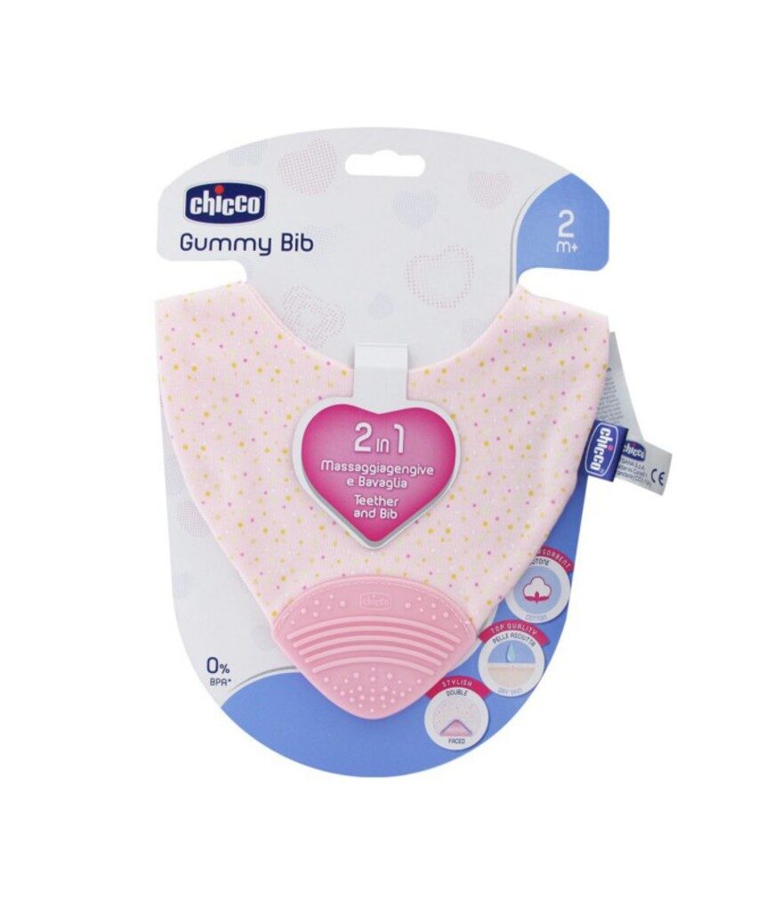 Teether gummy bib rosa - Chicco