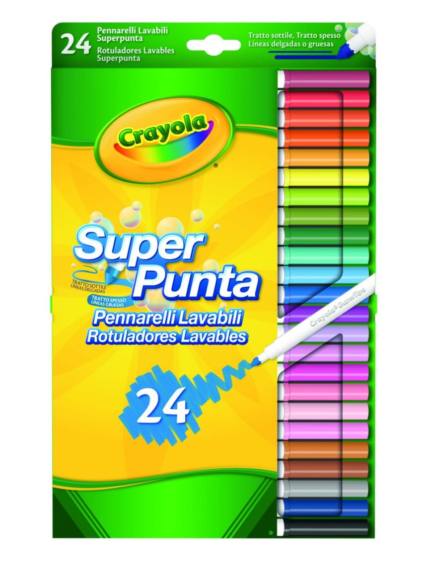 Crayola - 24 colori fibra superpunta - Crayola