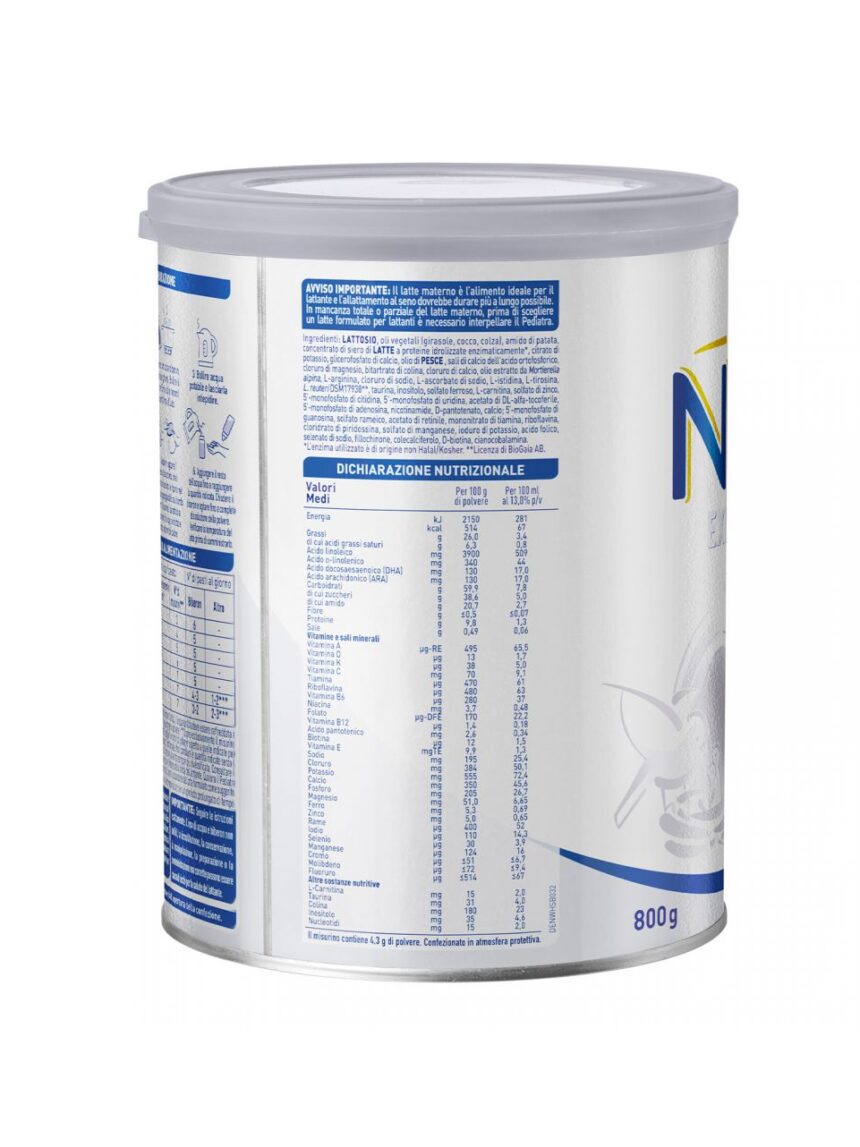 Nestlè - latte nidina anti-rigurgito 1 polvere 800g - Nestlé